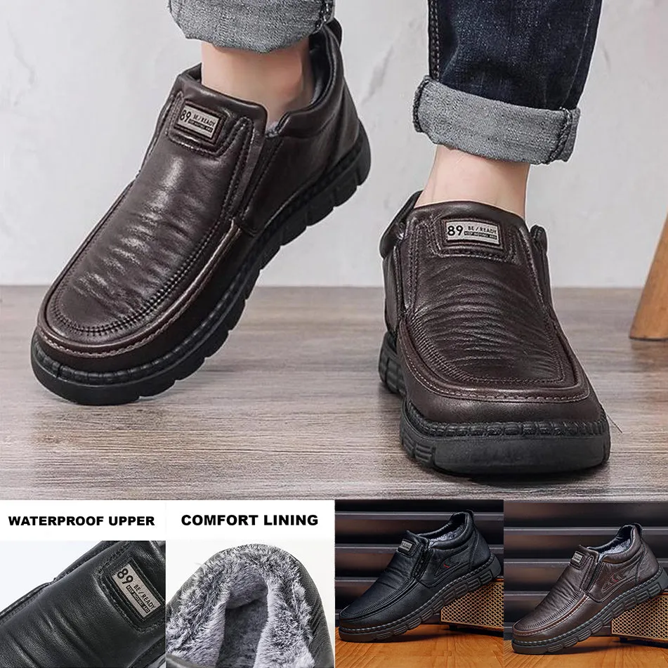 【45% OFF】 Warm, waterproof casual leather shoes for winter【Free shipping】