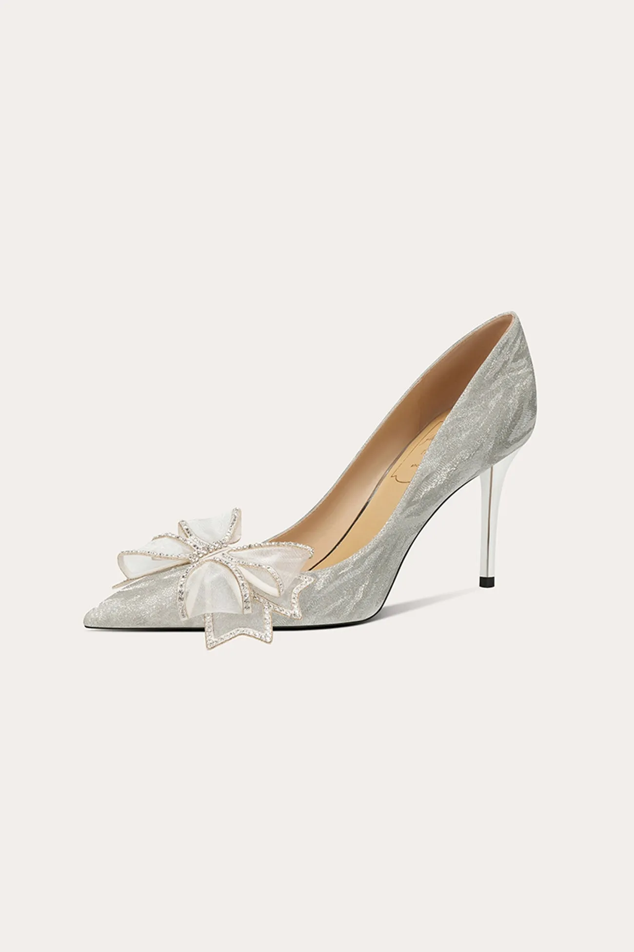 Amozae-Rhinestone Bow-tie High Heels