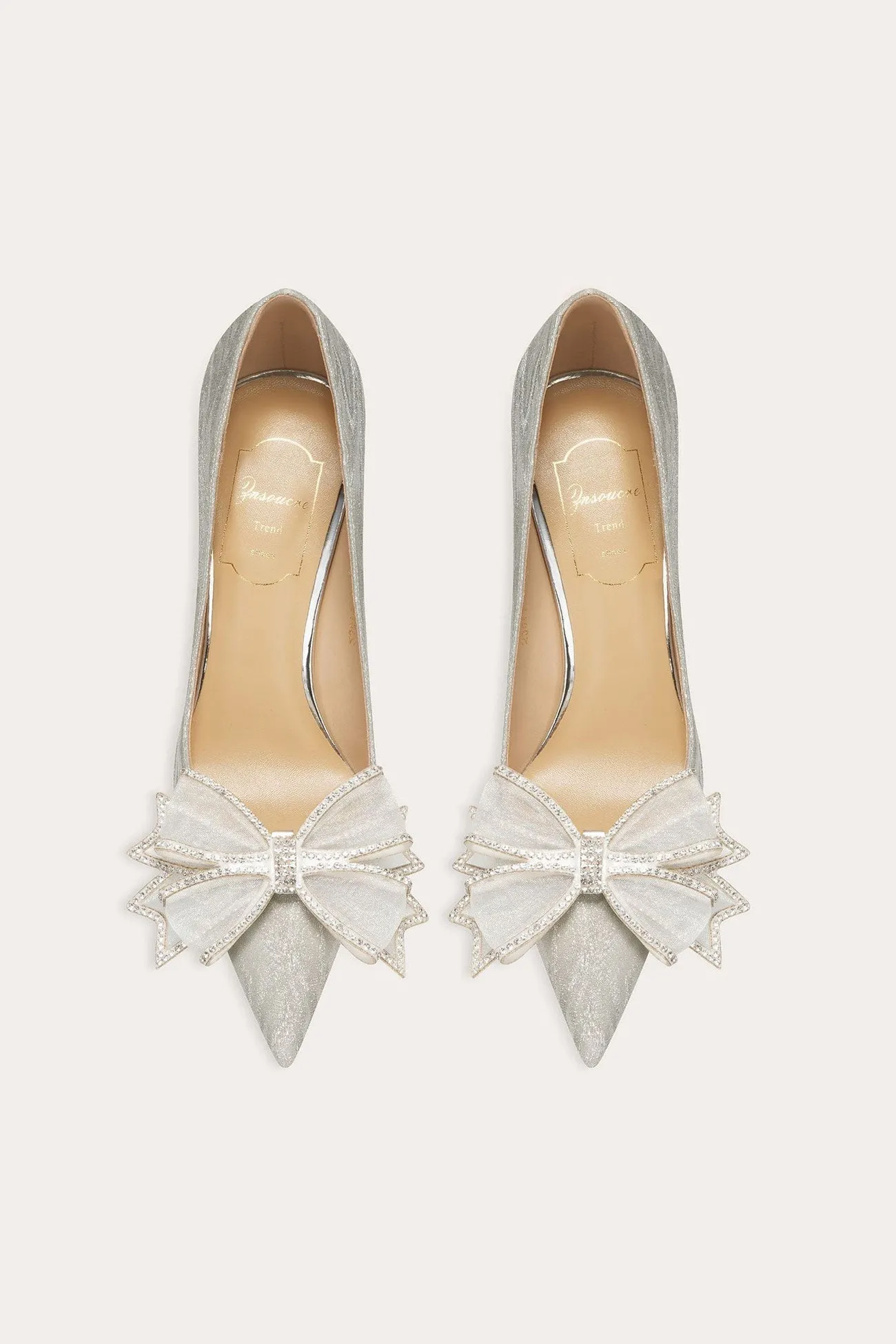 Amozae-Rhinestone Bow-tie High Heels