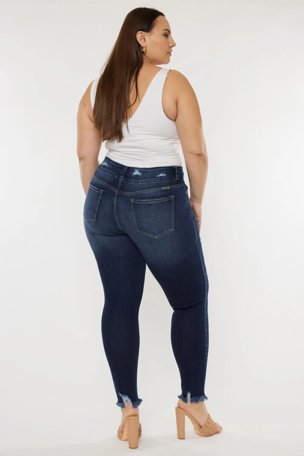 Bailey Cat's Whiskers Raw Hem High-Waist Jeans | Kancan