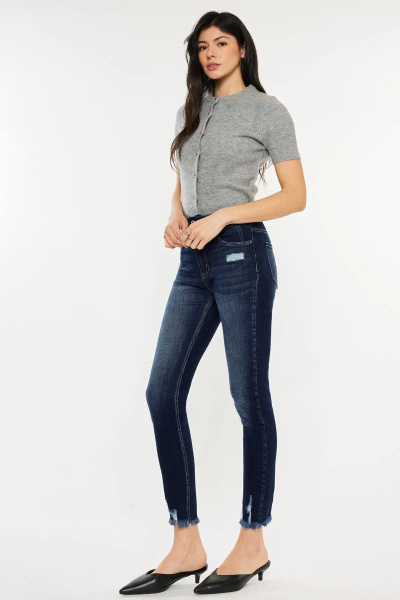 Bailey Cat's Whiskers Raw Hem High-Waist Jeans | Kancan