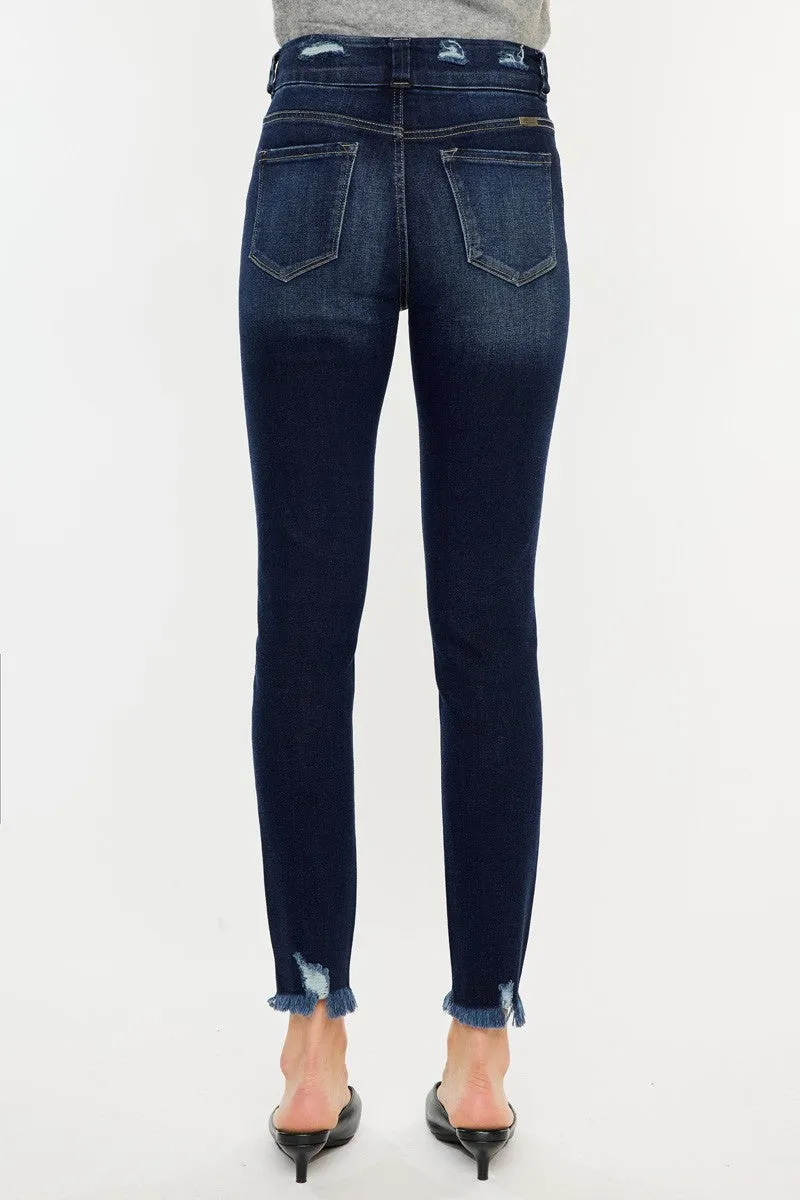 Bailey Cat's Whiskers Raw Hem High-Waist Jeans | Kancan