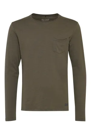 Blend Long Sleeved Nicolai T-Shirt Dusty Green