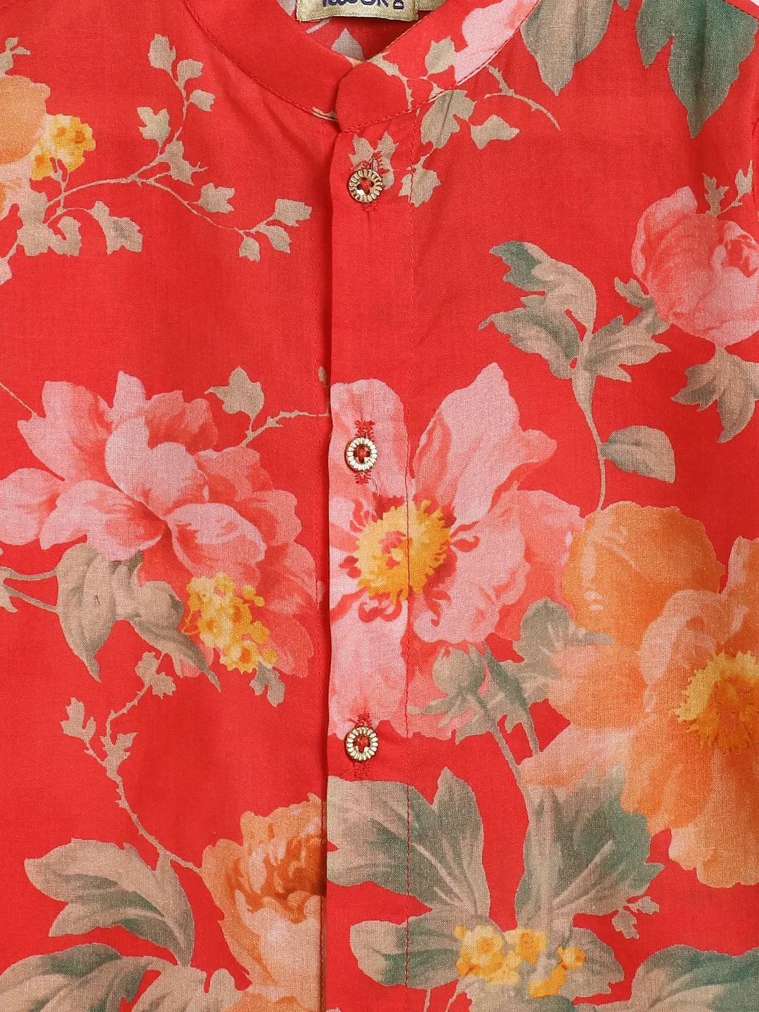 Blossom Bliss Kurta Pyjama Set - Red