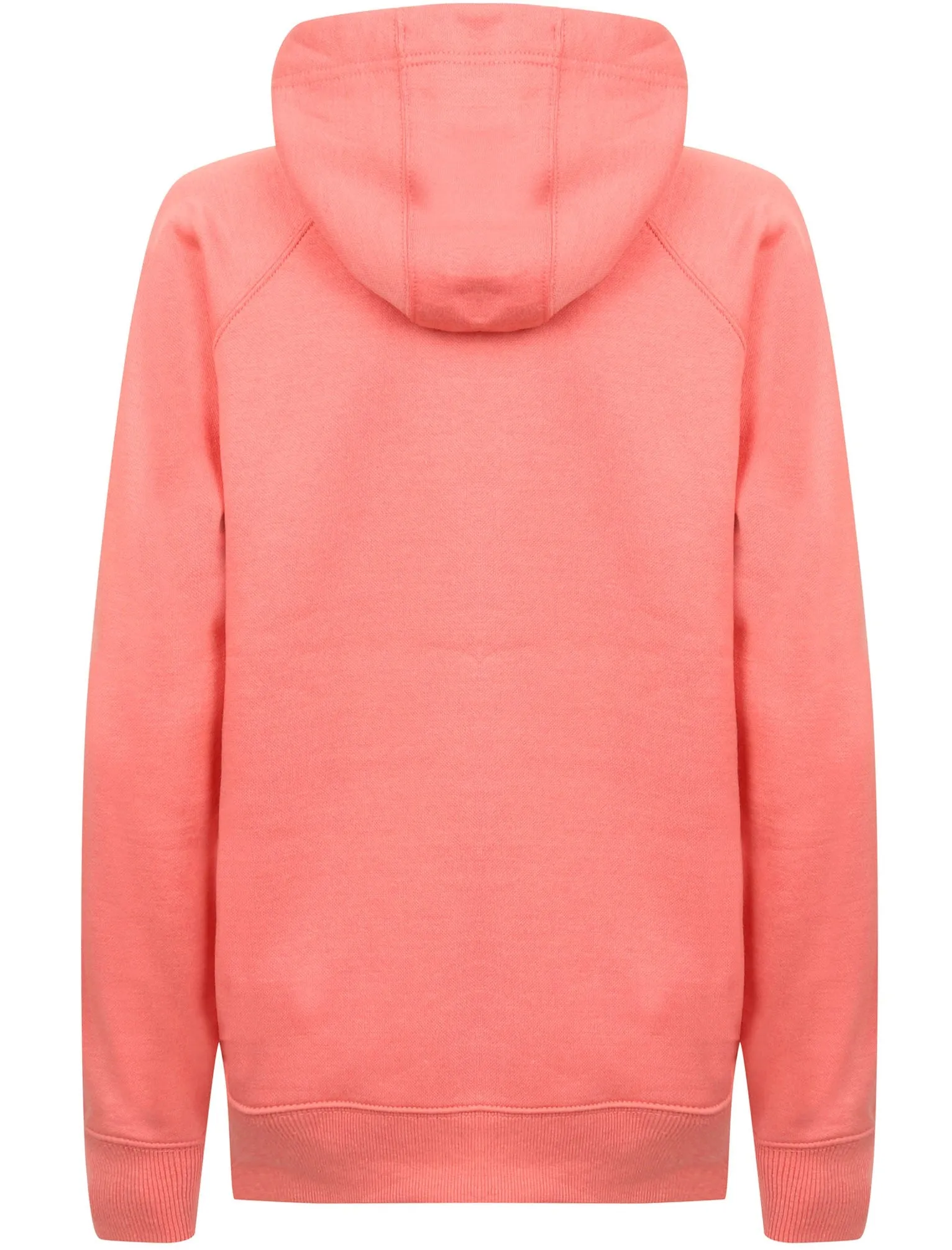 Brayden Brush Back Fleece Zip Through Hoodie In Brandied Apricot - Tokyo Laundry
