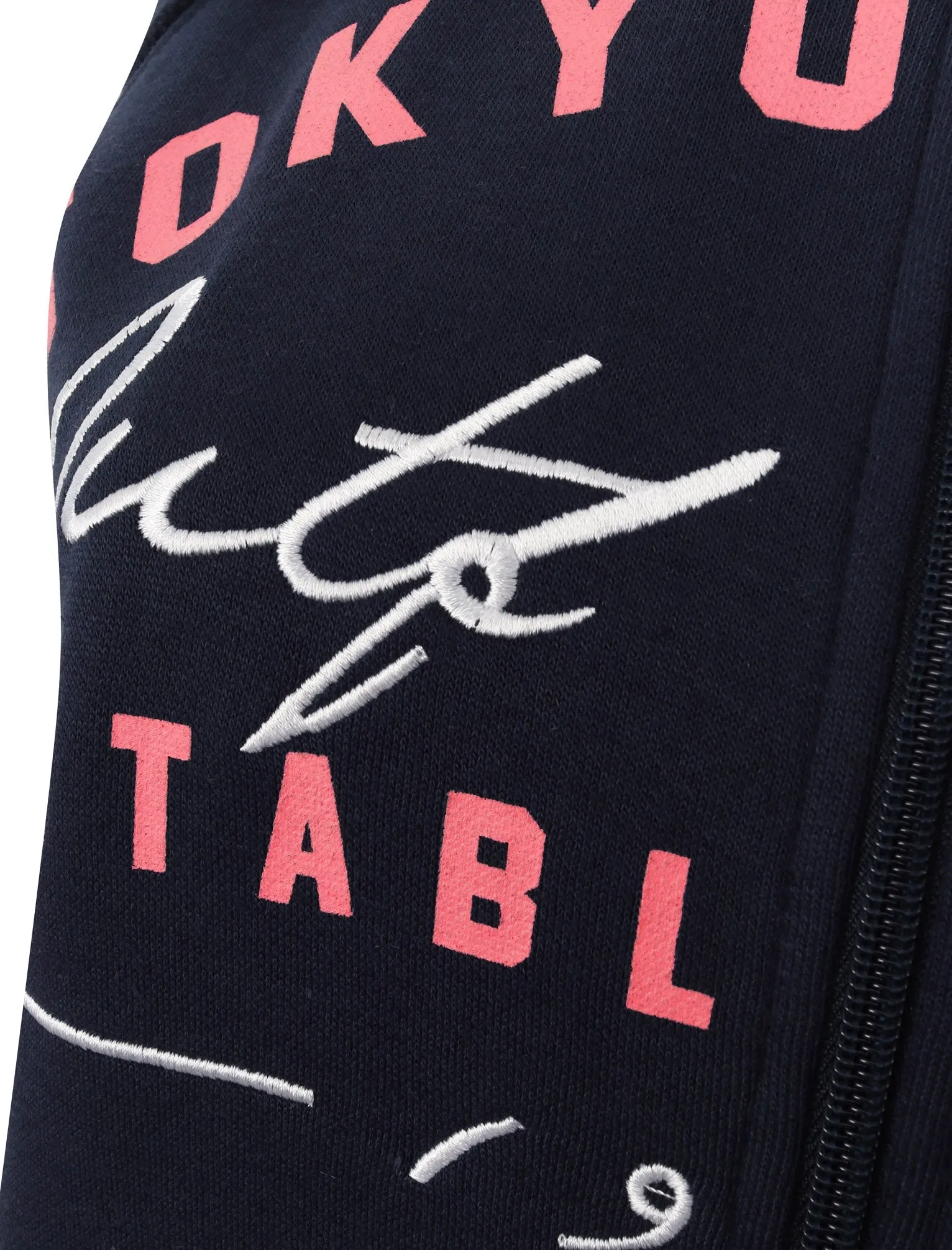 Brayden Brush Back Fleece Zip Through Hoodie In Patriot Blue - Tokyo Laundry
