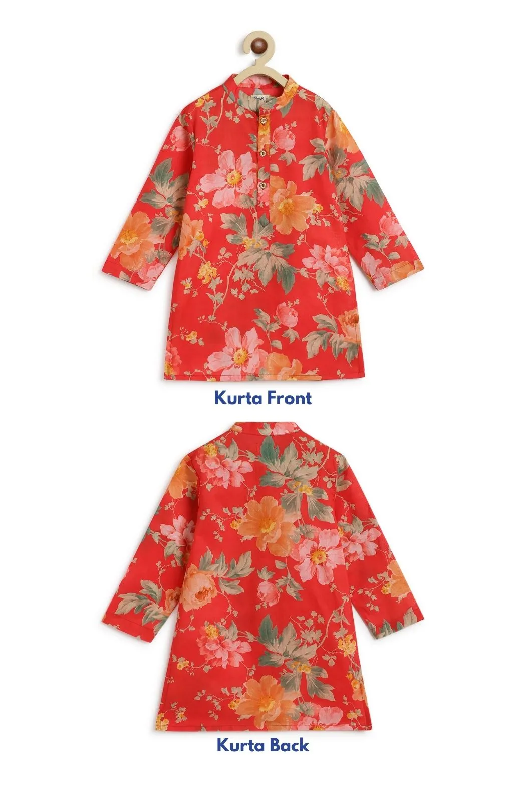 Budding Hero Kurta Pyjama Set - Red
