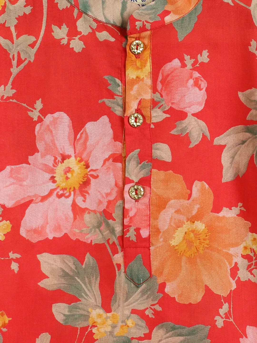 Budding Hero Kurta Pyjama Set - Red