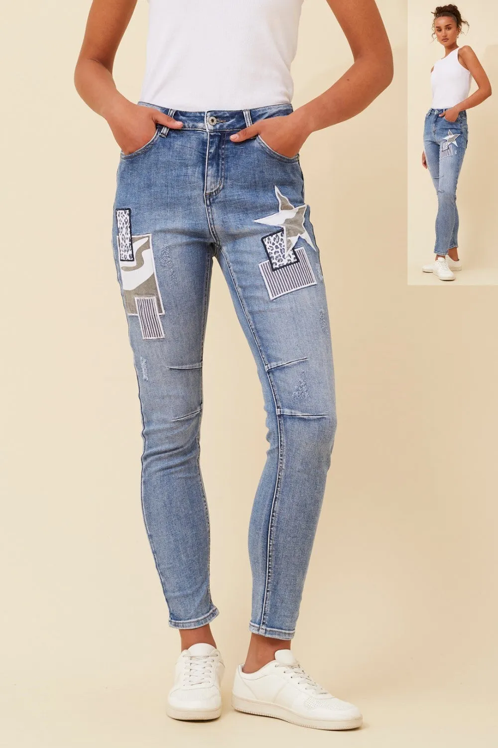 Cara Patchwork Jeans