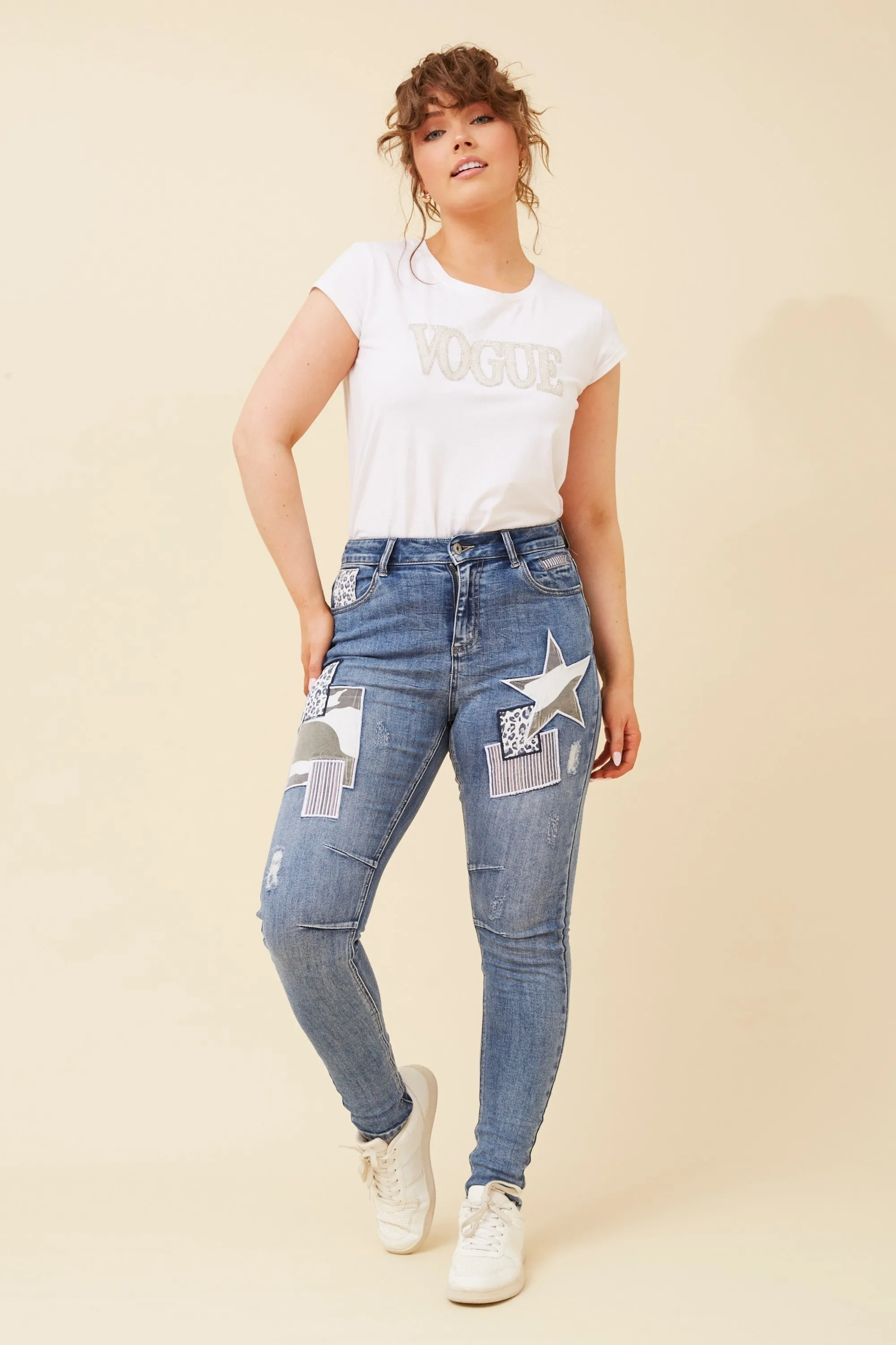 Cara Patchwork Jeans