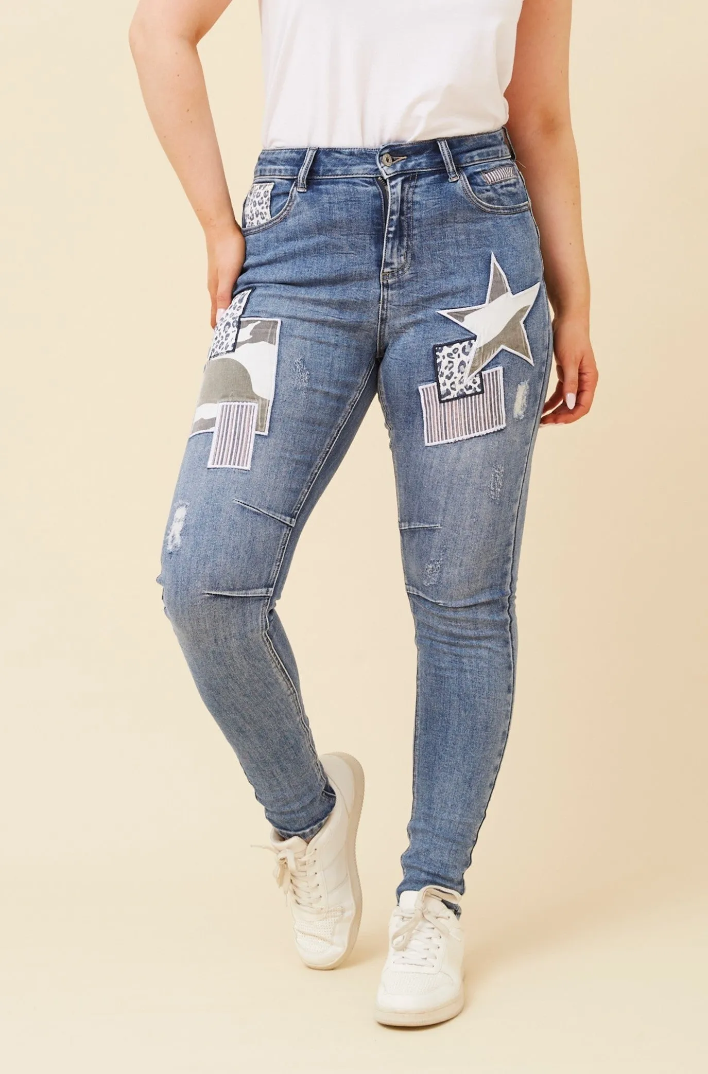 Cara Patchwork Jeans