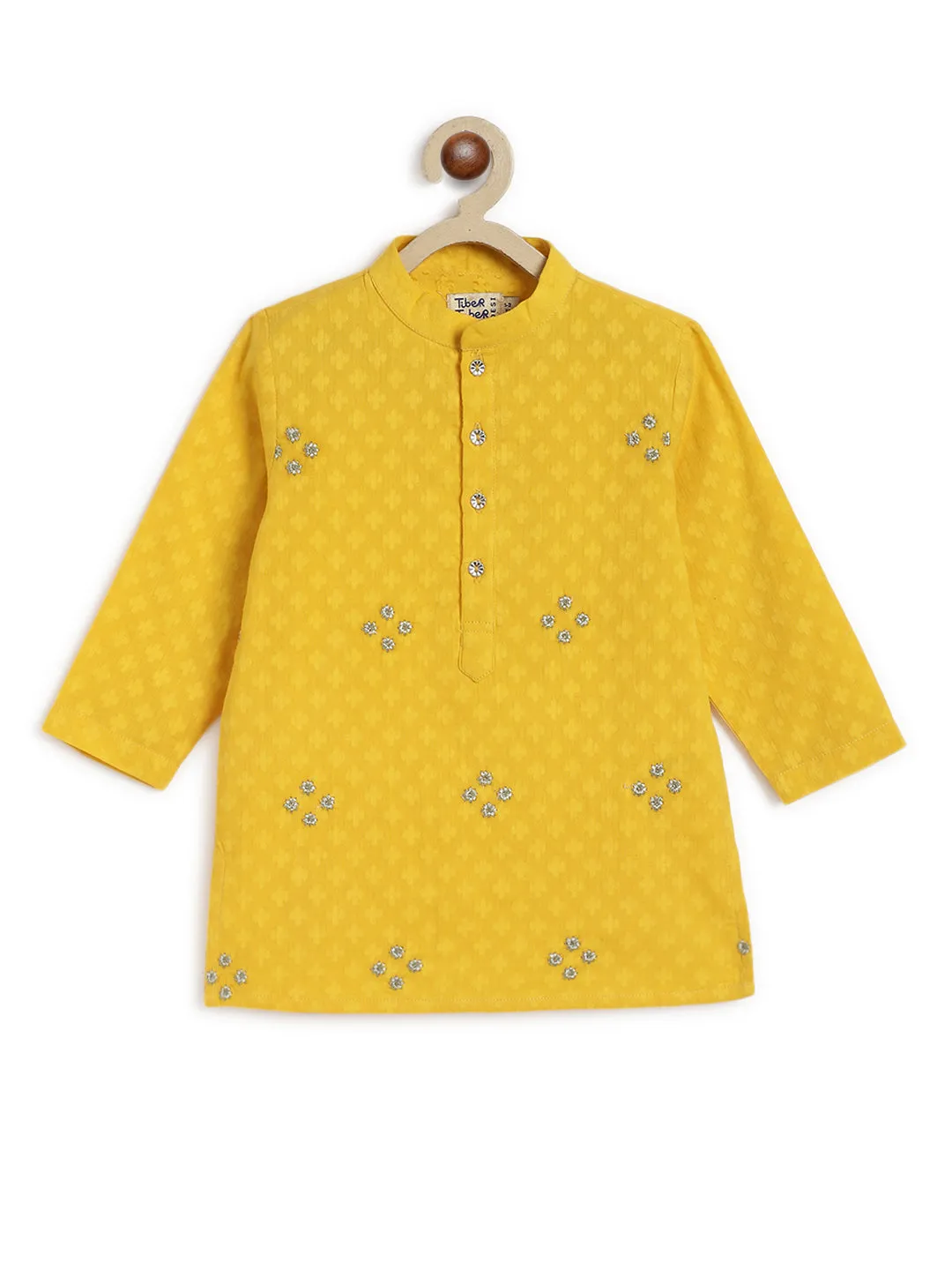 Classic Zari Kurta Pyjama Set - Yellow