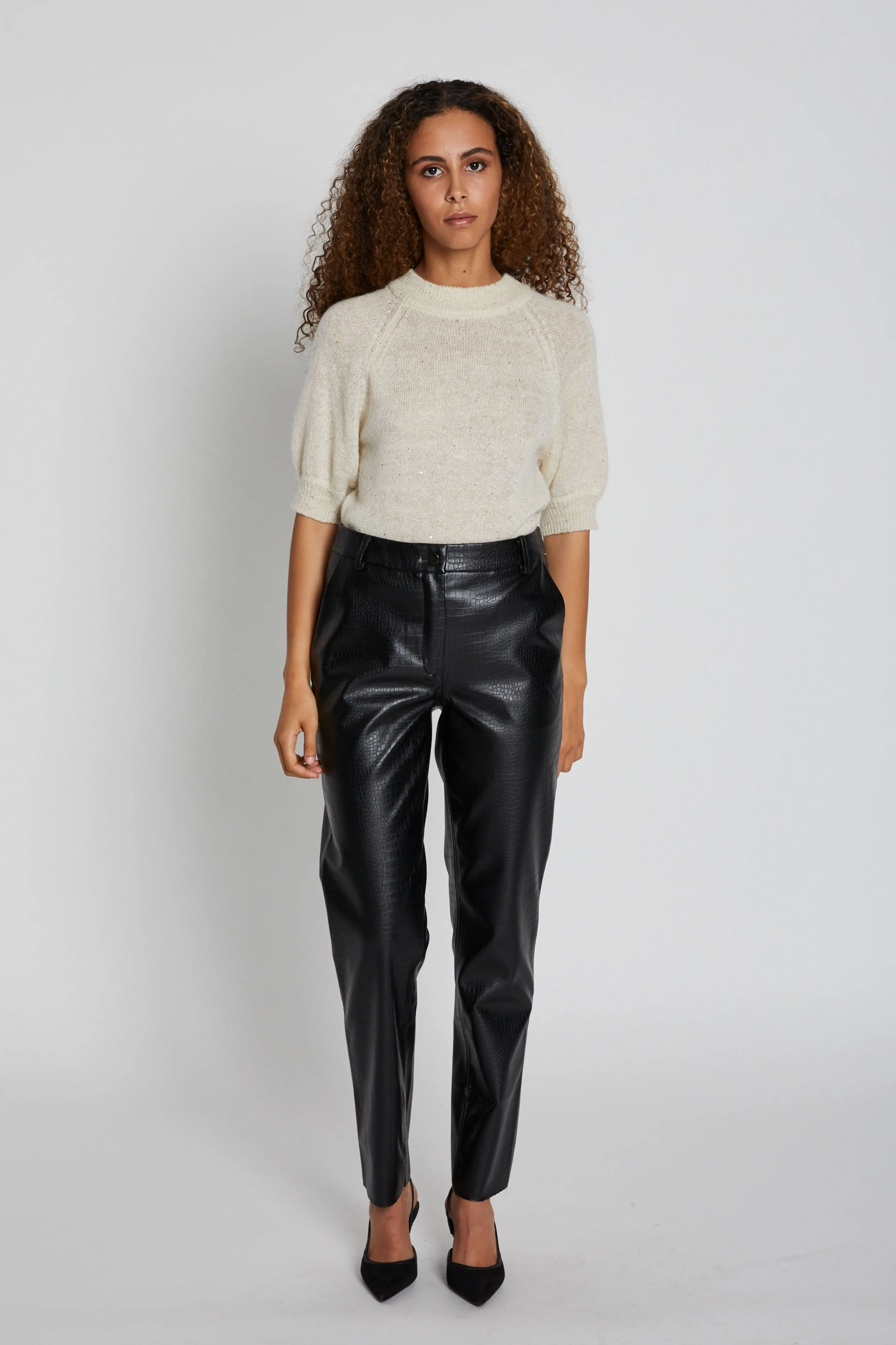 CrocoBBDagga pants - Black