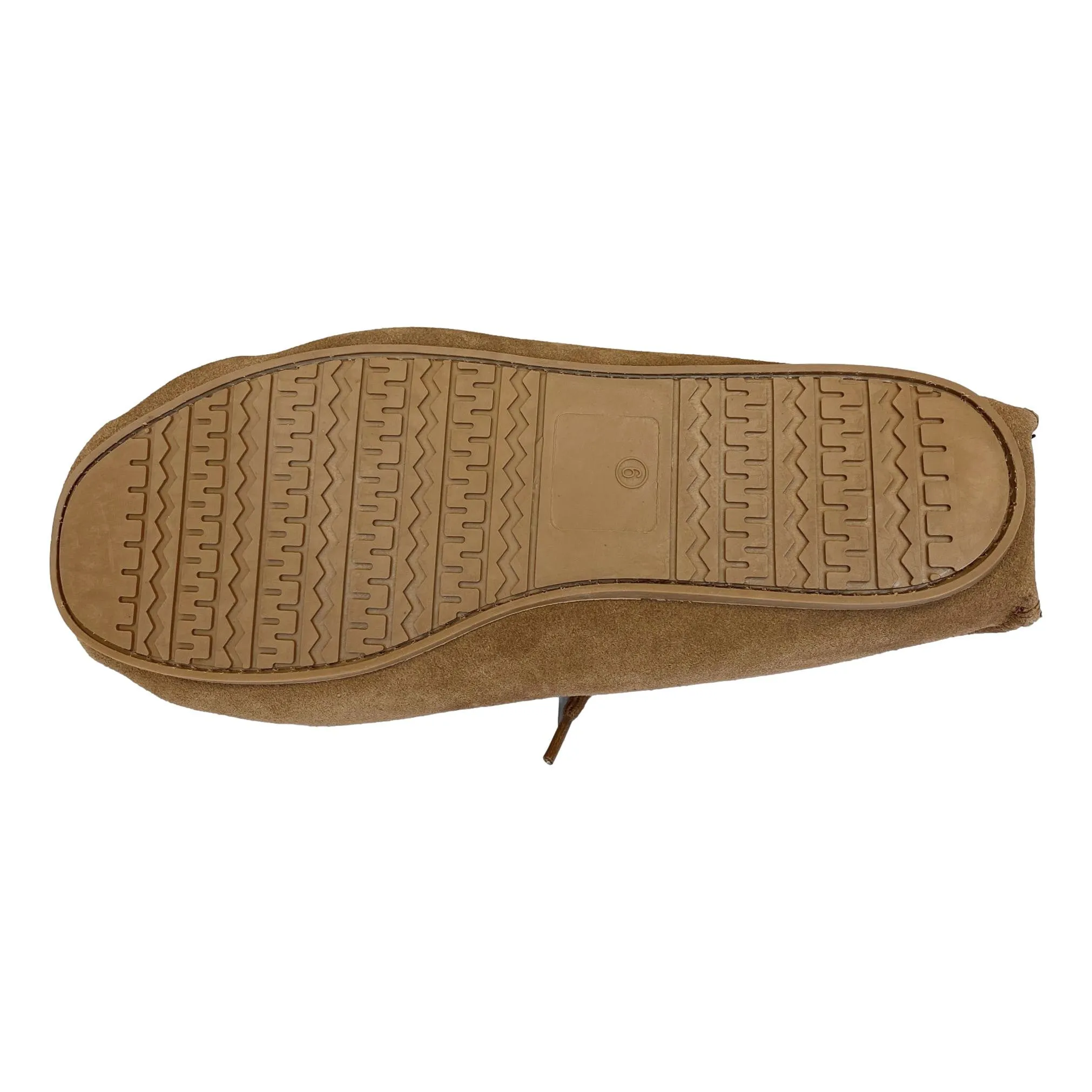 Deluxe Mens 'Leo' Lambswool Moccasin Slippers with Hard Sole - Chestnut