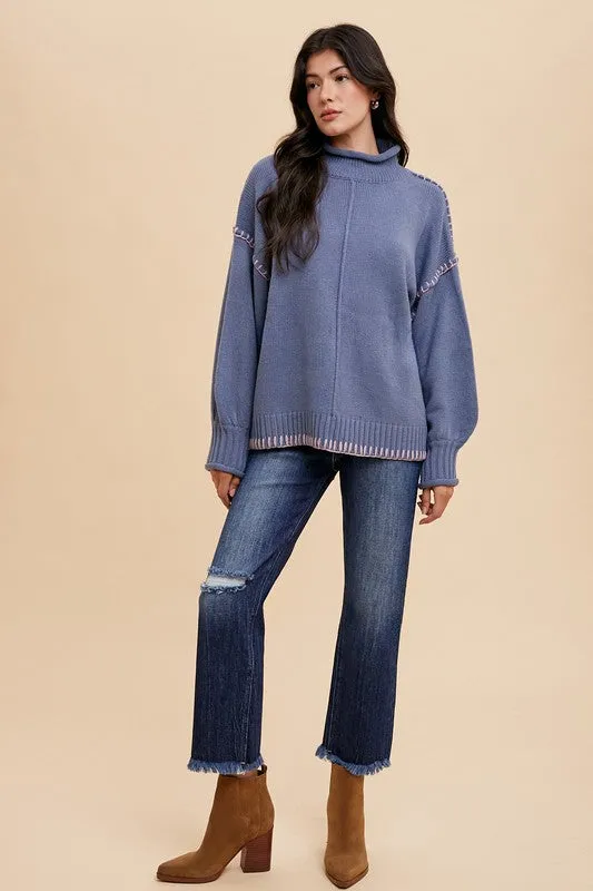 Distressed Raw Hem Cropped Straight-Leg Jeans