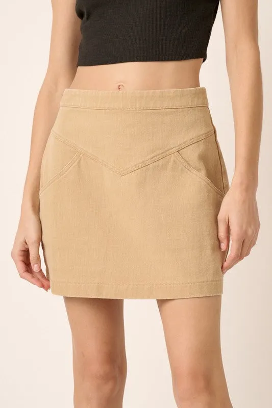 Elaina Twill Mini Skirt