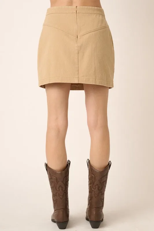 Elaina Twill Mini Skirt