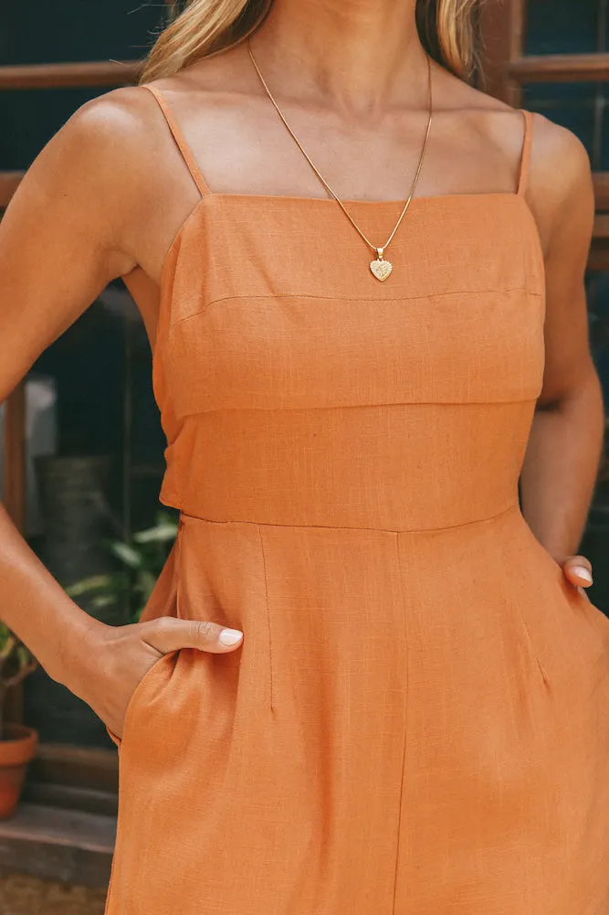 Fire And Love Jumpsuit Tan