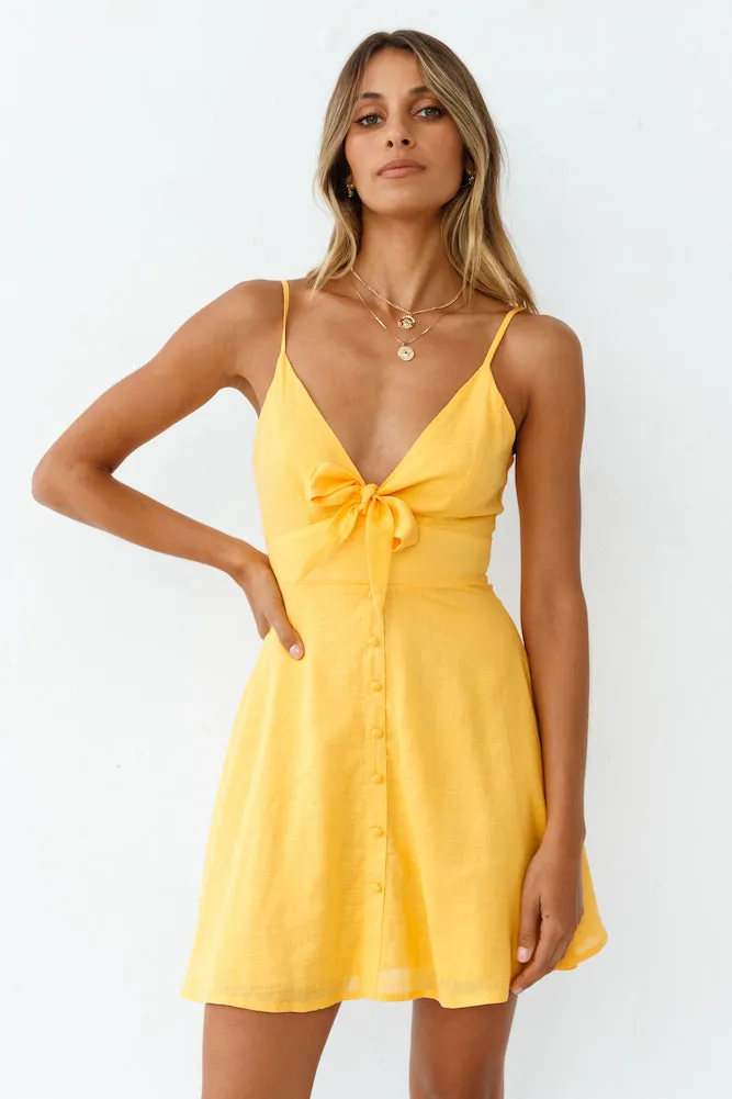 Fly To Me Dress Mustard