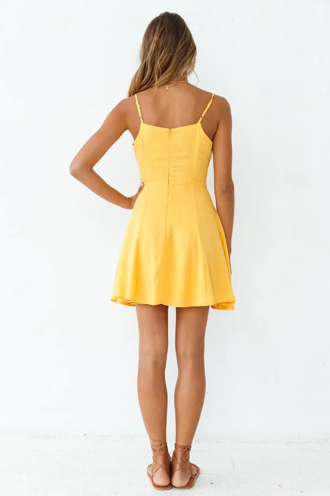 Fly To Me Dress Mustard