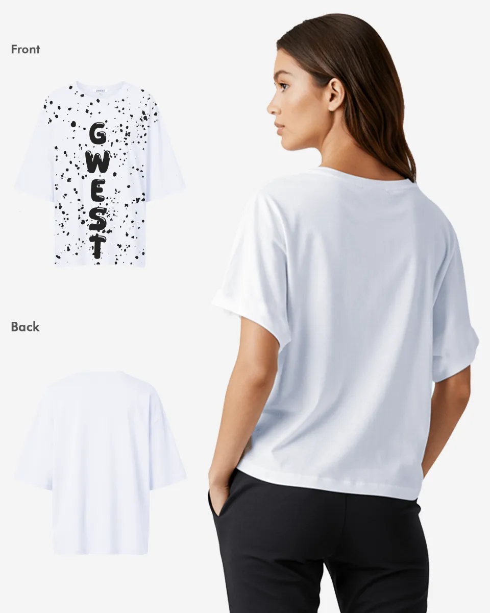 G West Oversized Splatter Tee -WOMEN
