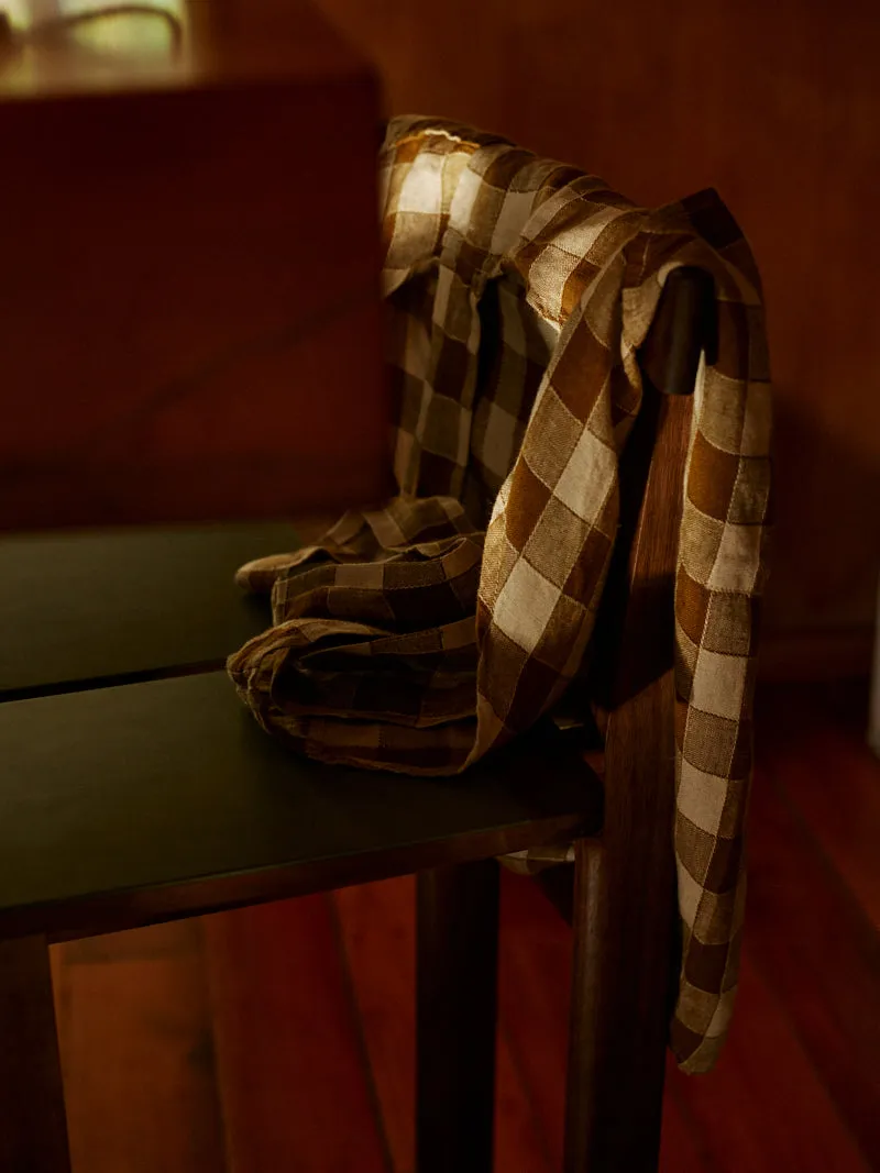 Gingham Linen Apron | Havane