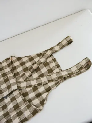 Gingham Linen Apron | Laurier