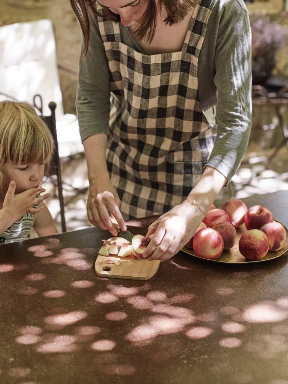 Gingham Linen Apron | Laurier