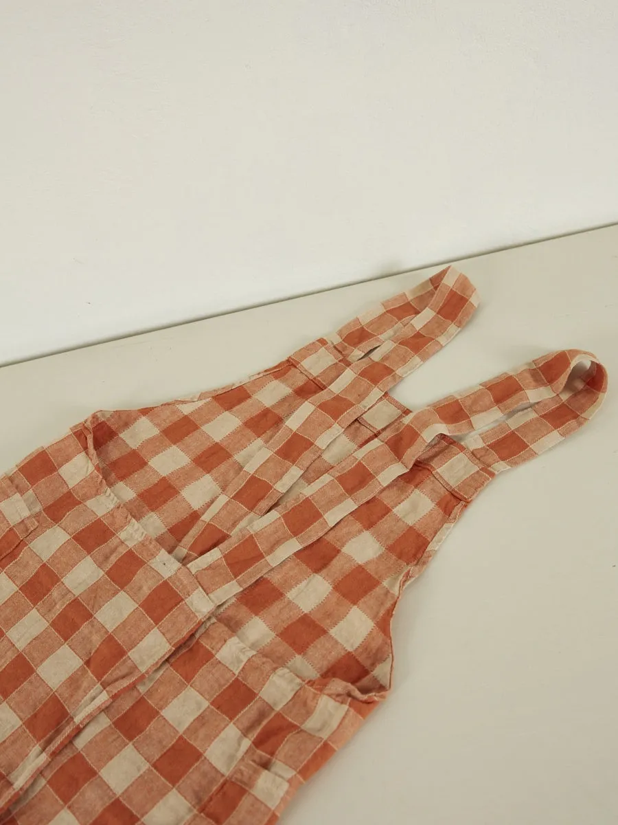 Gingham Linen Apron | Marmalade