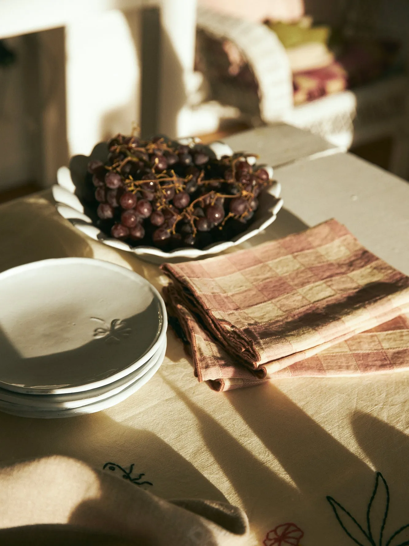 Gingham Linen Napkin | Bois de Rose | Set of 2
