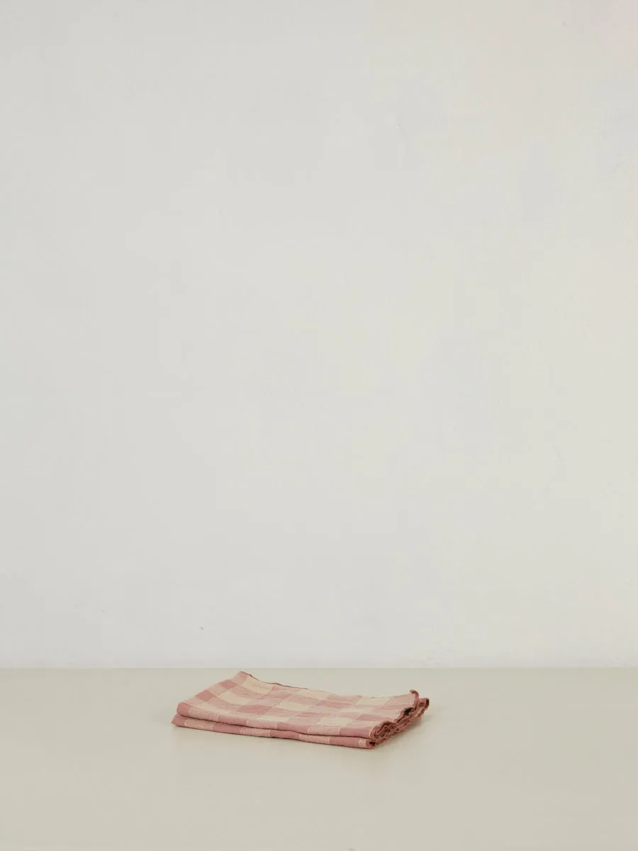 Gingham Linen Napkin | Bois de Rose | Set of 2
