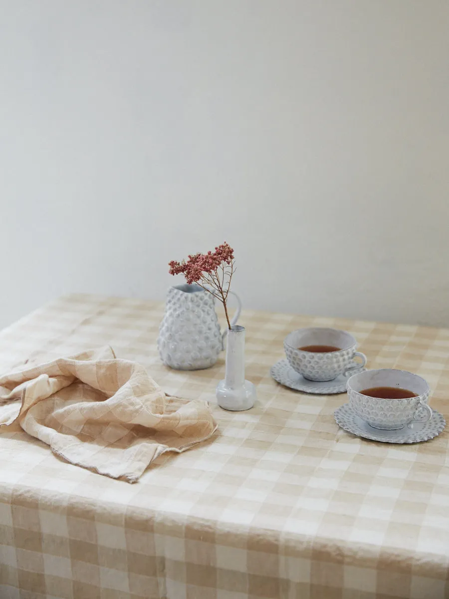 Gingham Linen Napkin | Crme | Set of 2
