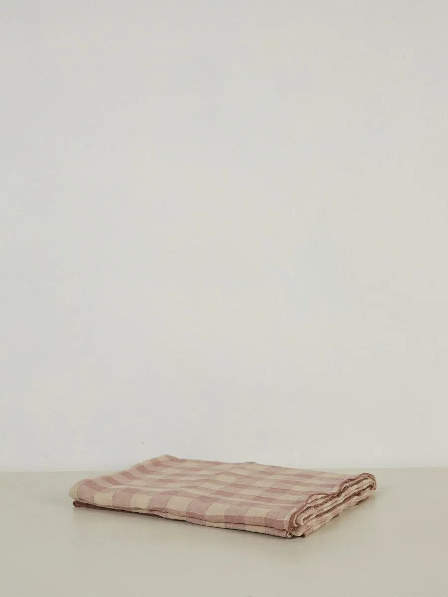 Gingham Linen Table Cloth | Bois de Rose