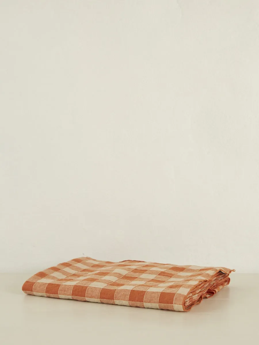 Gingham Linen Table Cloth | Marmalade