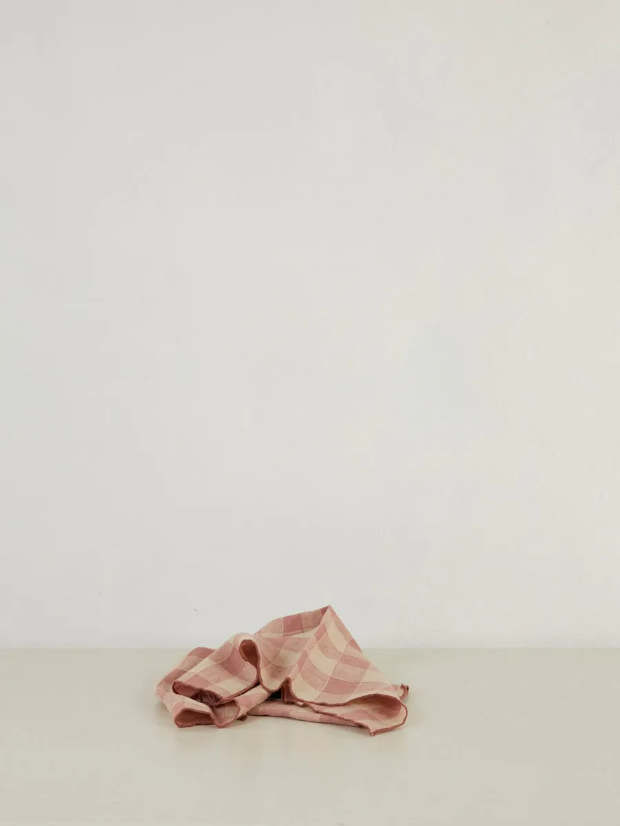 Gingham Linen Table Cloth Square | Bois de Rose