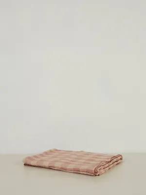 Gingham Linen Table Cloth Square | Bois de Rose