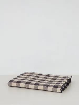 Gingham Linen Table Cloth Square | Fusain