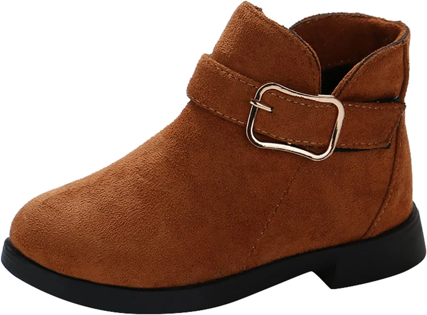 Girl Boots Kids Ankle Boots Warm Side Zipper Boots Low Heel Short Booties Winter Snow Boots Toddler Anti-Slip Shoes