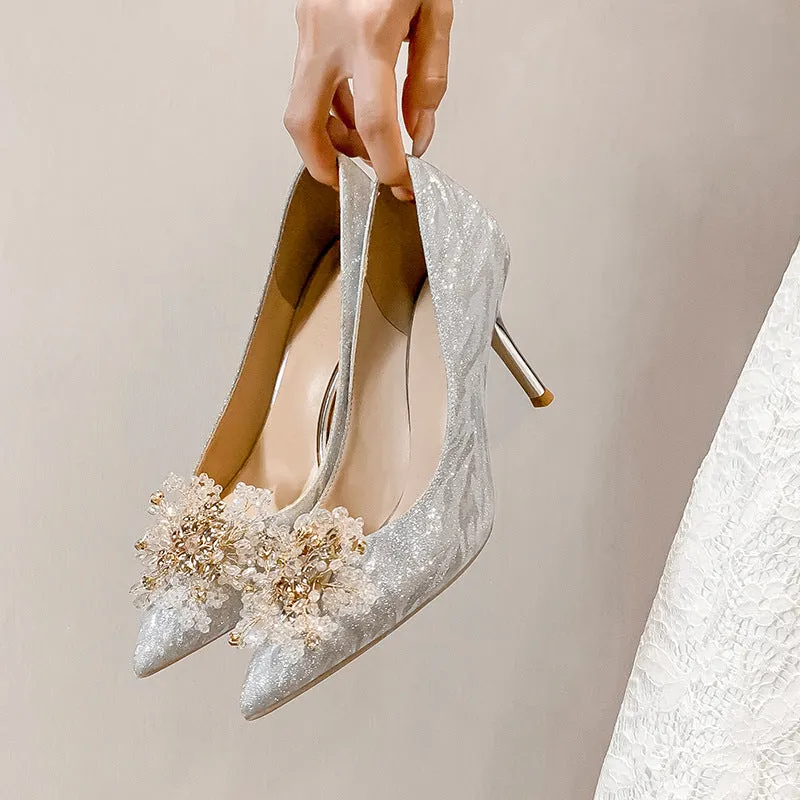 Golden Glamour and Sexy Sparkles Fashionable Shoes