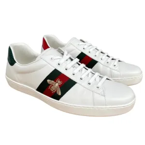 Gucci Ace Bee Embroidery Trainers UK 11.5