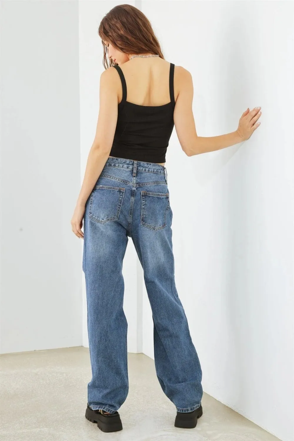 Hammer Distressed High-Waist Jeans