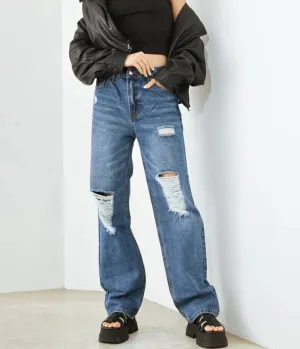 Hammer Distressed High-Waist Jeans