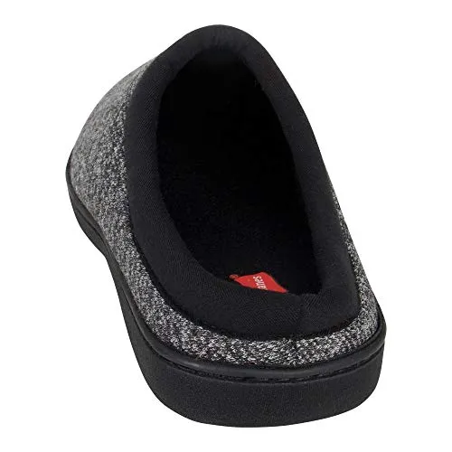 Hanes Men's ComfortSoft Memory Foam Indoor Outdoor Clog Slipper Shoe, Black, 2X-Large