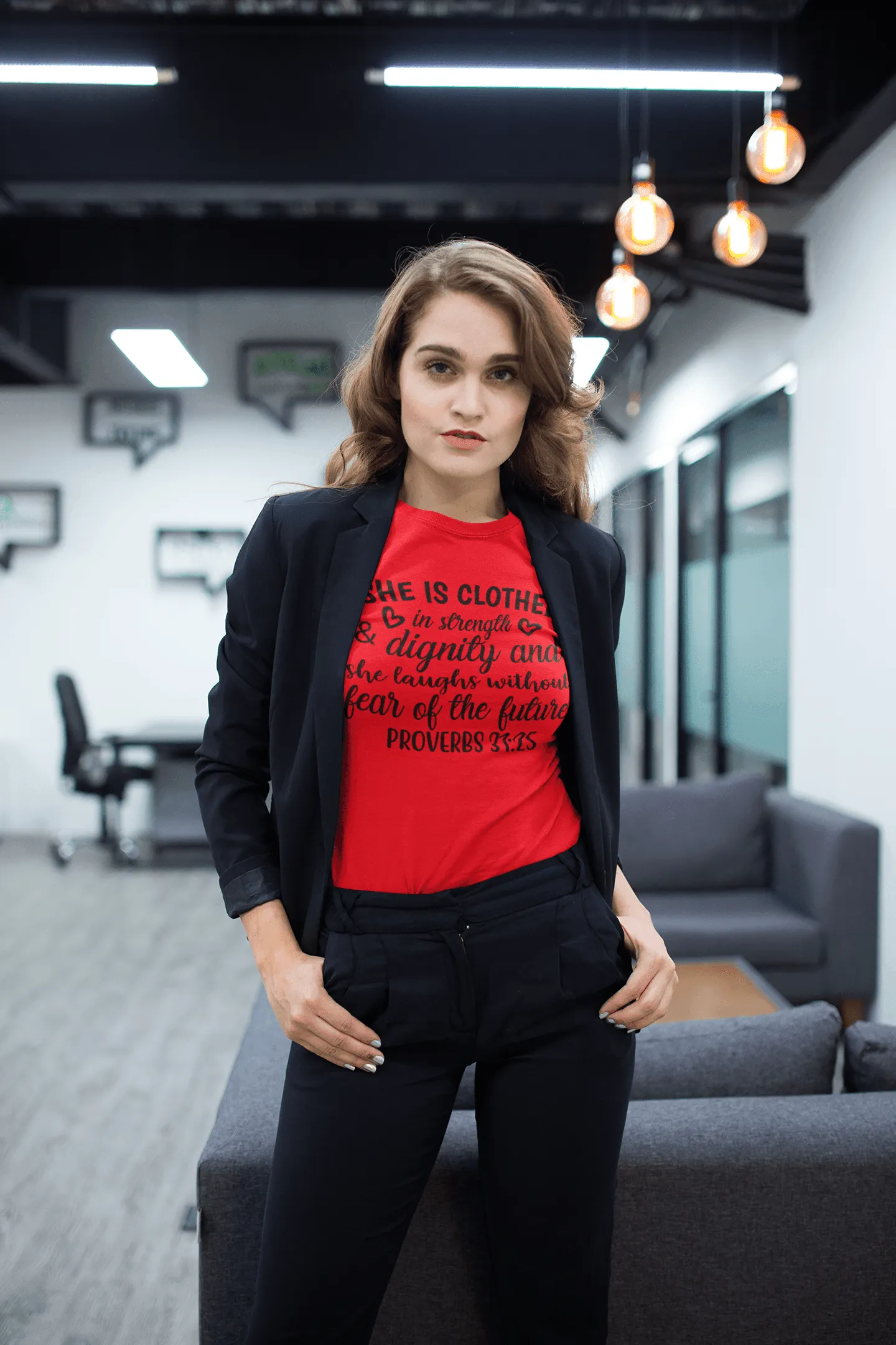 he Is Clothed in Strength T-shirt