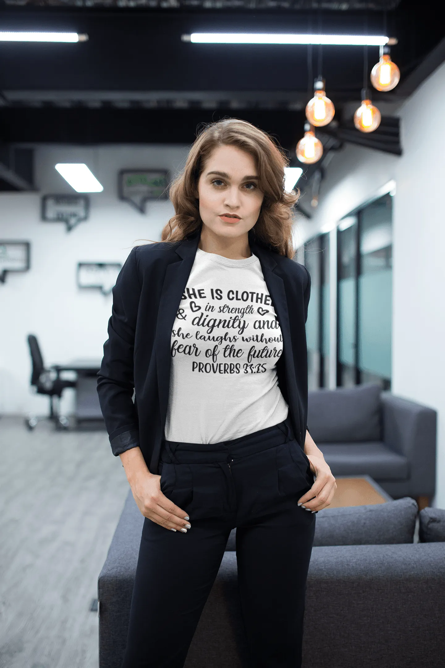 he Is Clothed in Strength T-shirt