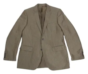 HUGO BOSS Linen & Silk Striped Summer Blazer, US 40R, EU 50
