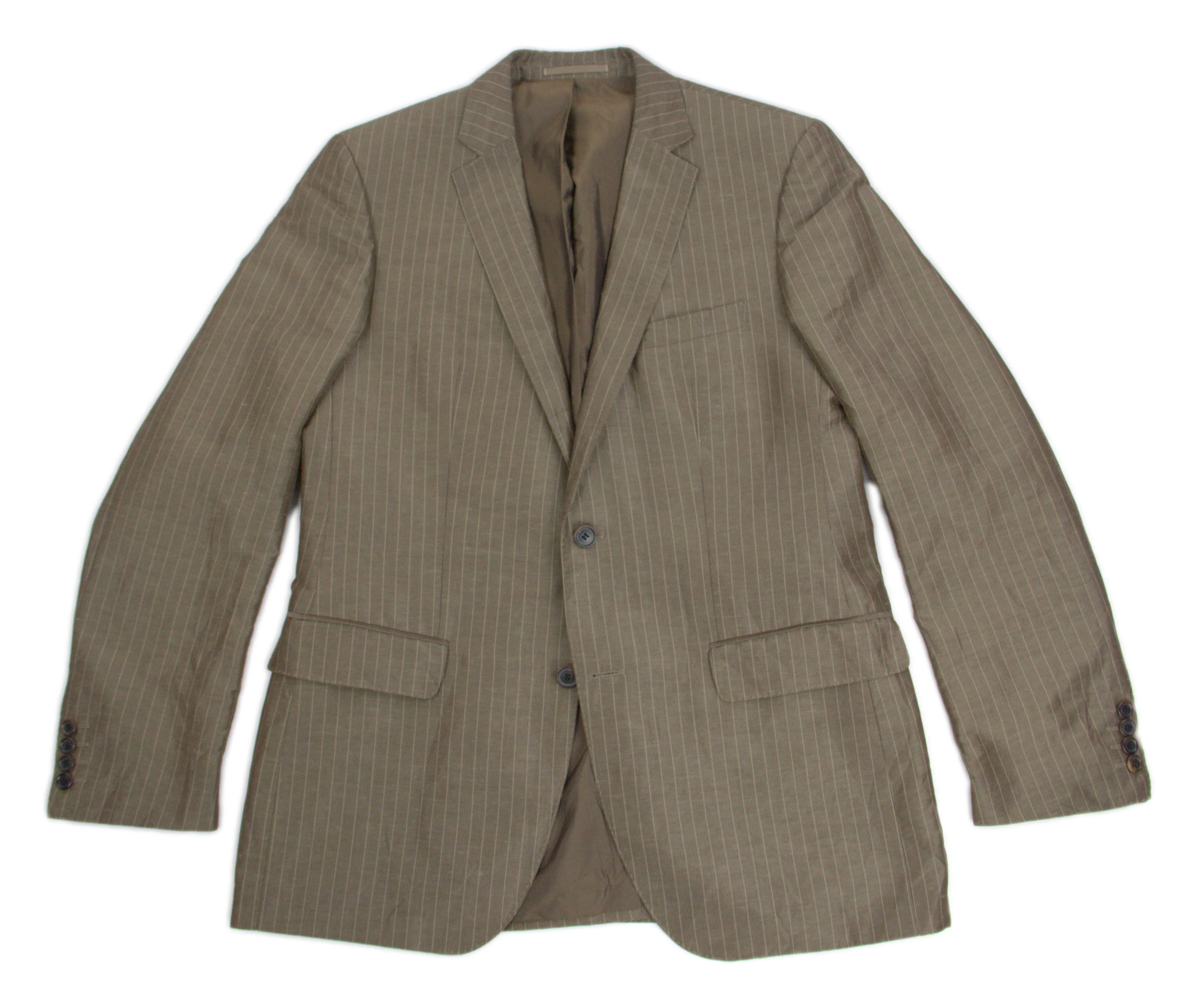 HUGO BOSS Linen & Silk Striped Summer Blazer, US 40R, EU 50