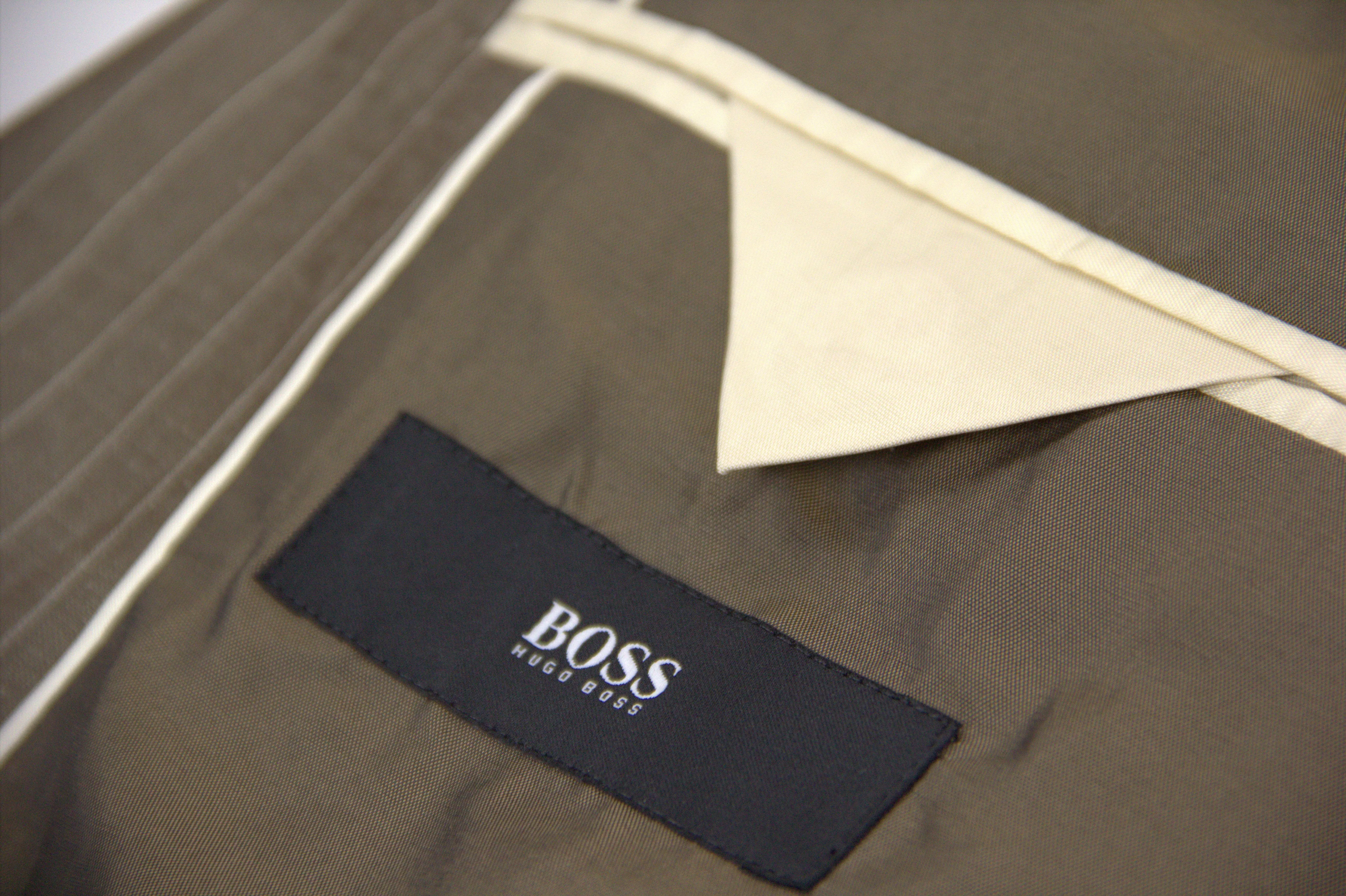 HUGO BOSS Linen & Silk Striped Summer Blazer, US 40R, EU 50