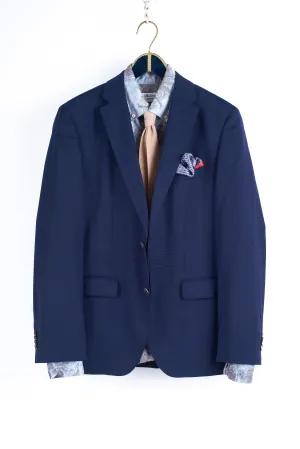 Hugo Boss Micro Houndstooth Silk-Wool Blend 2 Button Blazer, US 40R, EU 50