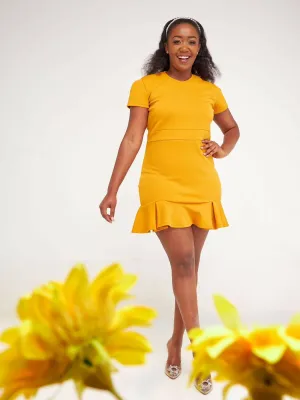 Jem Africa Kamene Mini Dress - Mustard